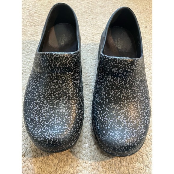 CROCS speckled all over rubber mule work comfort women’s 9 - Picture 3 of 10